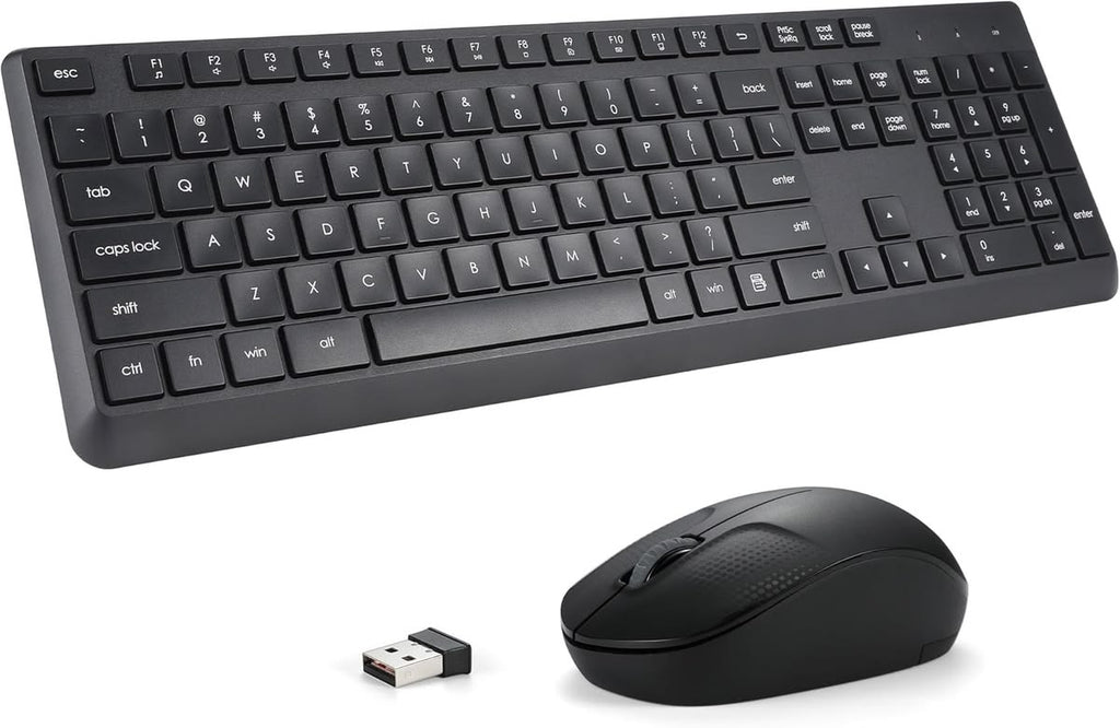 Wireless Keyboard & Mouse Combo | 2.4GHz USB Receiver, Ergonomic & Plug-and-Play