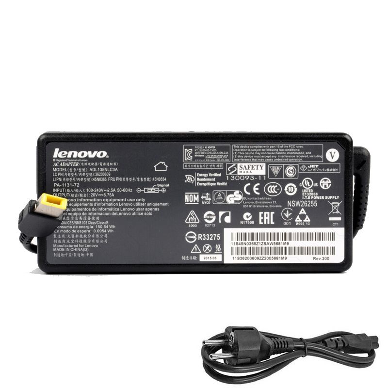 Lenovo 65W Laptop Charger Adapter Fast Charging Power Supply