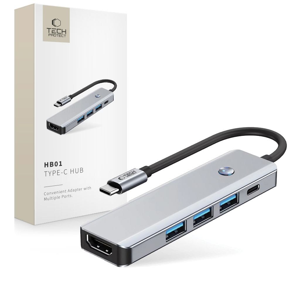 Type-C 5 in 1 HDMI USB Hub Adapter