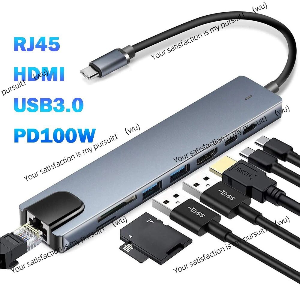 8 in 1 USB Type-C to HDMI Multiport Adapter