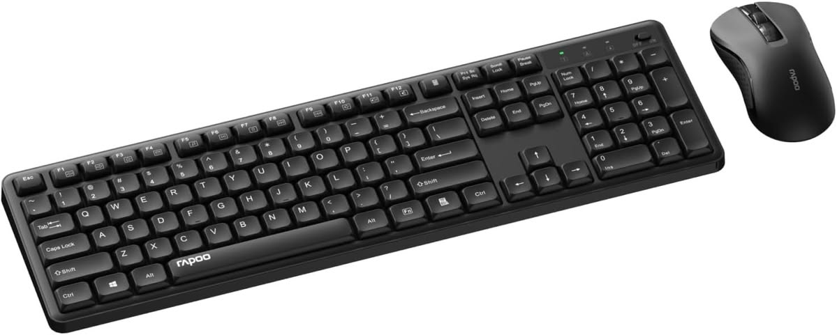 Wireless Keyboard & Mouse Combo | 2.4GHz USB Receiver, Ergonomic & Plug-and-Play