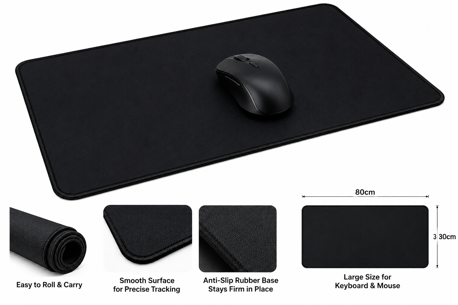 XXL Gaming Mouse Pad | Large Extended Desk Mat with Anti-Slip Rubber Base