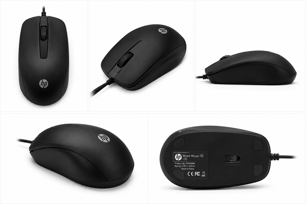 HP Wired USB Mouse | High Precision Optical Tracking & Plug-and-Play Design