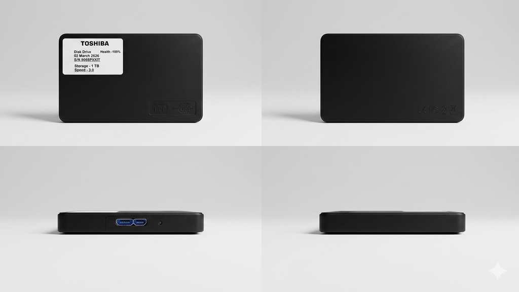 WD 1TB Portable External Hard Disk USB 3.0 – High-Speed Storage Solution